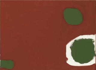 Patrick Heron, R.A. - Dull Brown with Green and White: October 1962