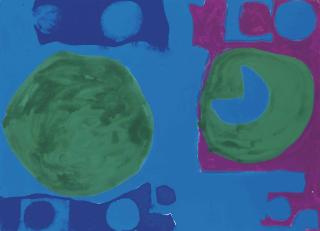 Patrick Heron, R.A. - Green, Cobalt, Ultramarine and Pink