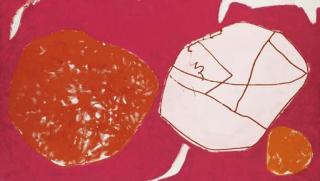 Patrick Heron, R.A. - White, Pink And Scarlet: July 1983