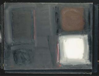 Patrick Heron - Black Painting With White Squares