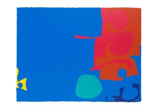 Patrick Heron - Interlocking Pink And Vermilion With Blue