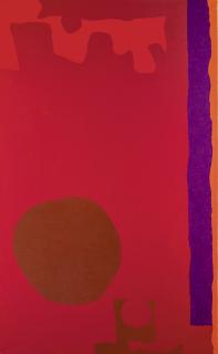 Patrick Heron - Rumbold Vertical Two: Reds With Purple And Orange: March 1970