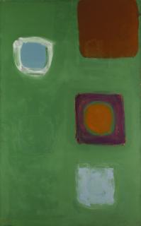 Patrick Heron - Squares On Dull Green: Jan 60