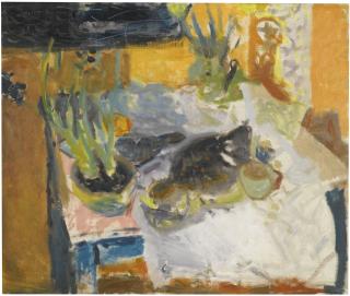 Patrick Heron - Still Life With Hyacinths, Plaice And Lemon