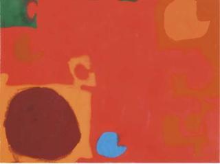 Patrick Heron - Yellows and Browns Interlocking with Soft Cadmium (Blue Flash)