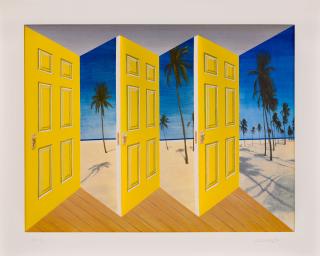 Patrick Hughes - Palm Door