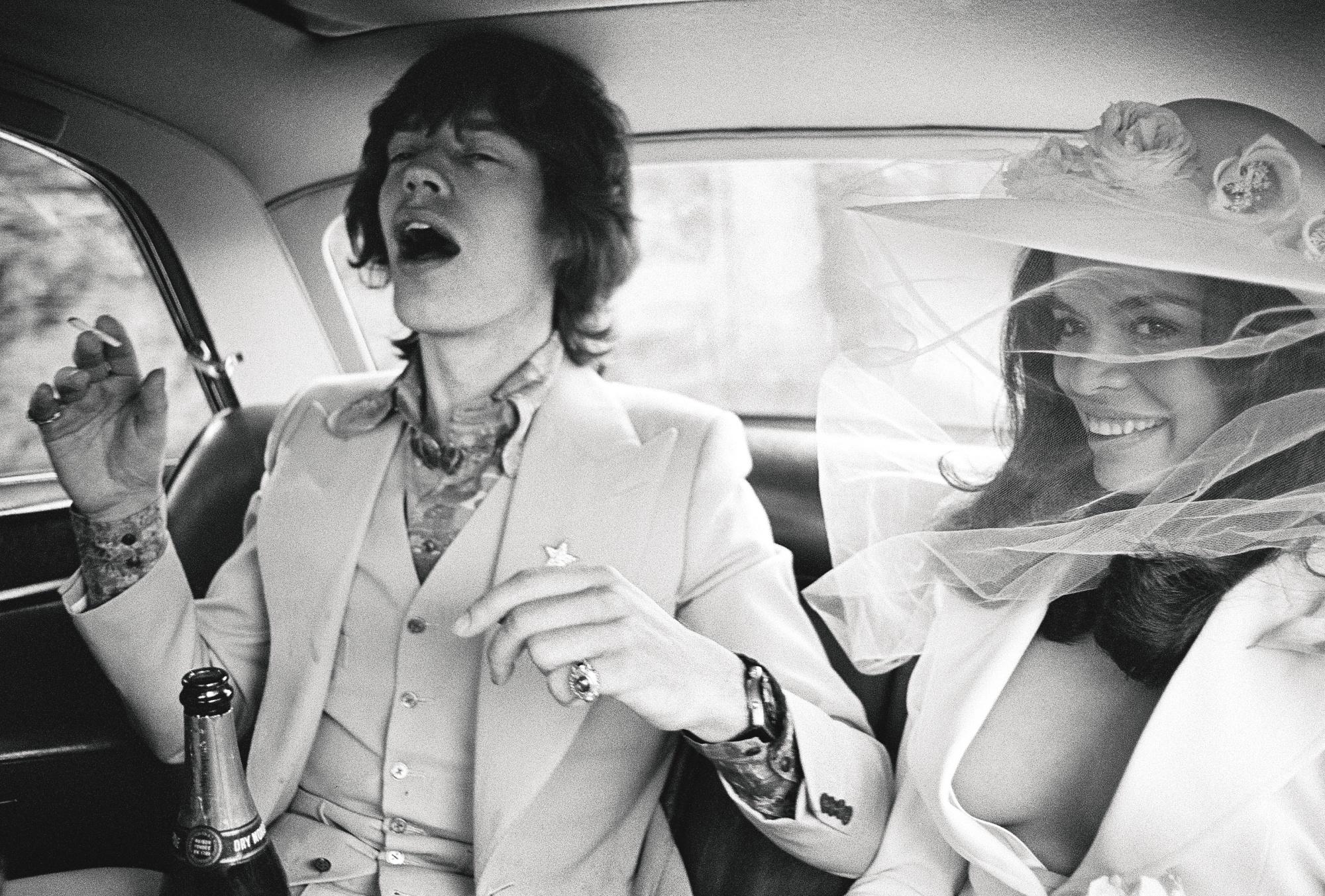 Patrick Lichfield - Mick & Bianca Jagger After Their Wedding, Saint Tropez, France, 1971