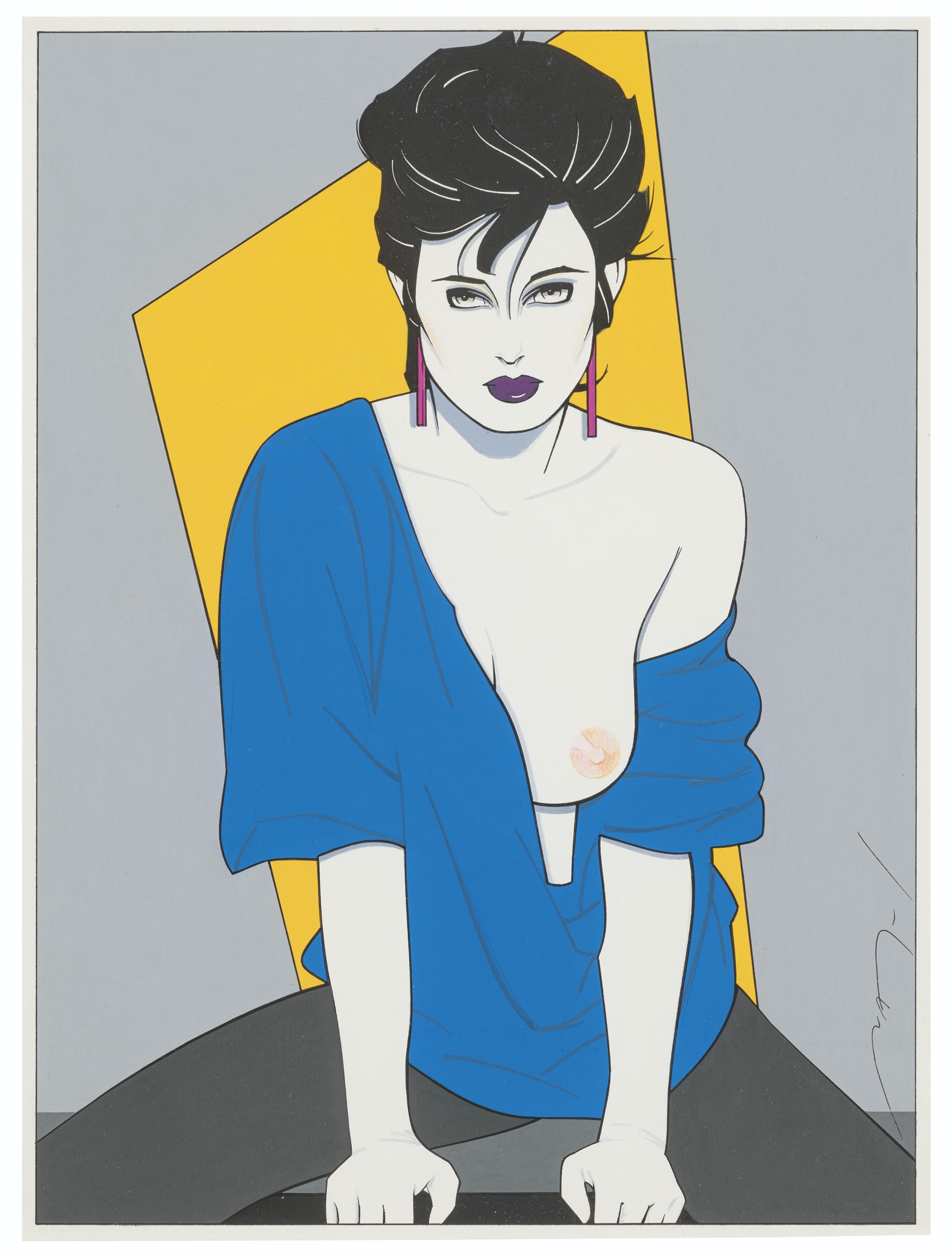 Patrick Nagel - Untitled, Playboy December 1983