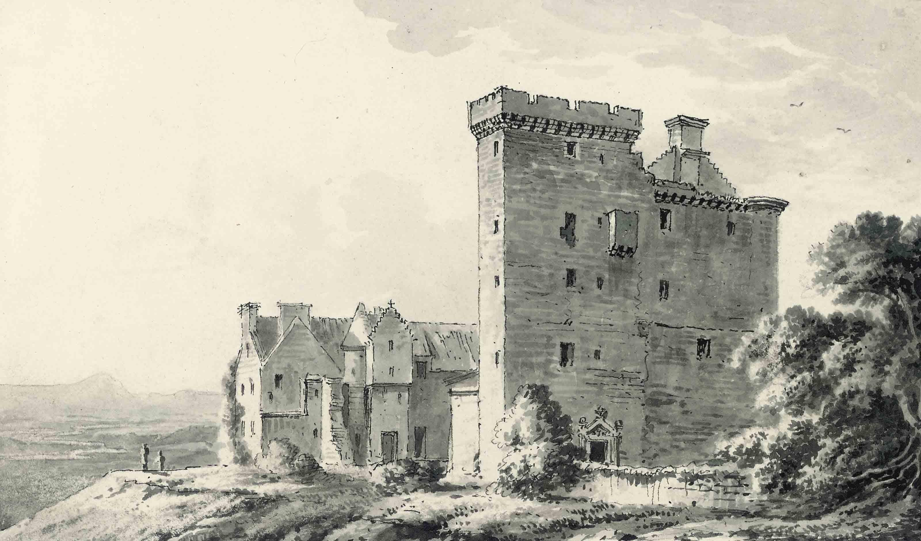 Patrick Nasmyth - View of Clackmannan Tower, Clackmannanshire, Scotland