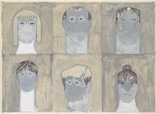 Patrick Procktor, R.A., R.W.S. - Six heads