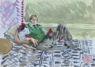 Patrick Procktor, R.A. - Gentleman in a Green Pullover