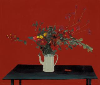 Patrick Procktor, R.A. - Still Life With Flowers In A Jug, On A Table Top