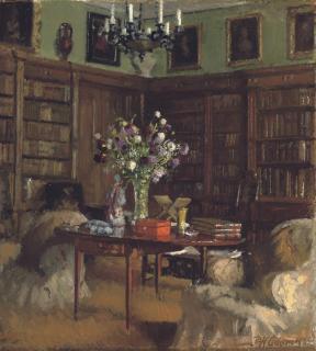 Patrick William Adam, R.S.A. - The library at Tyninghame