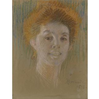 Paul-Albert Besnard - French Portrait Of Réjane: Study For Portrait De Théâtre
