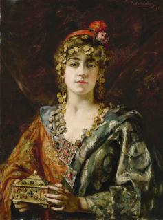 Paul-Antoine de la Boulaye - Young Oriental With Jewelry