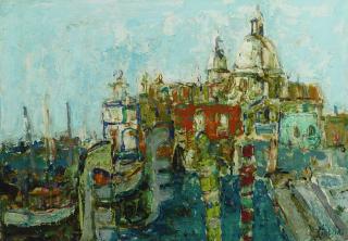 Paul Augustin Aïzpiri - La Salute Au Loin Du Quai De Schiavone, Venise