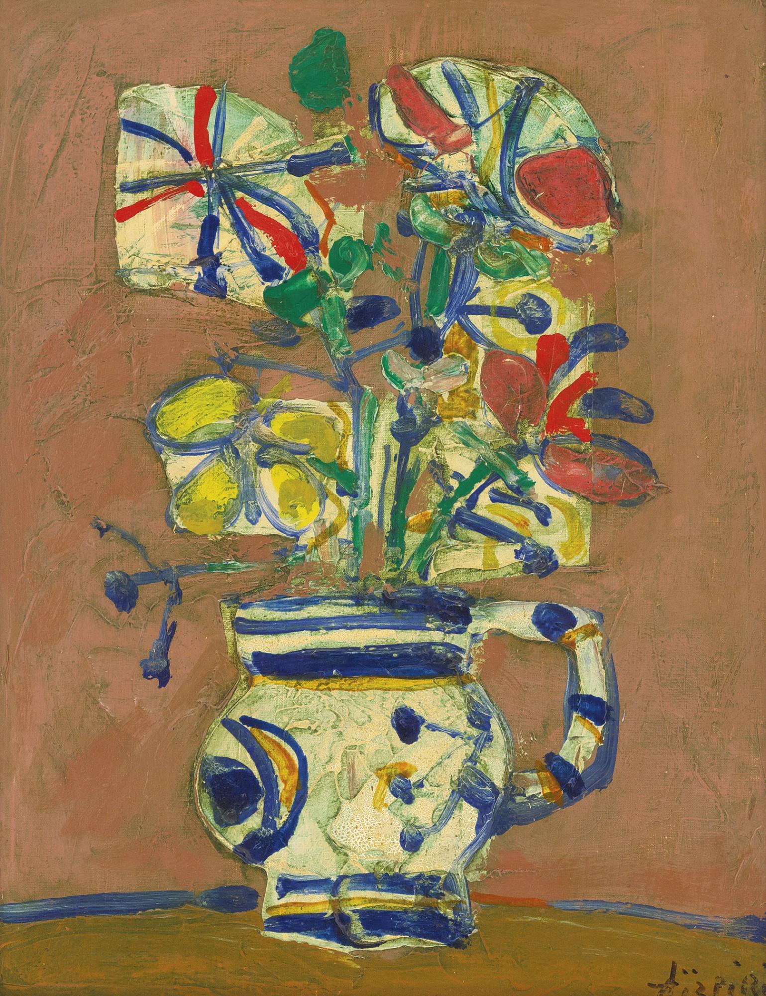 Paul Augustin Aïzpiri - Vase De Fleurs