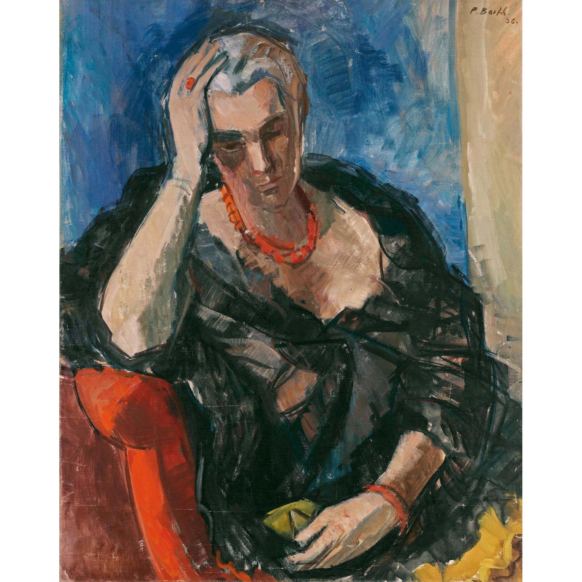 Paul Basilius Barth - Damenbildnis, 1936 Portait Of A Lady, 1936