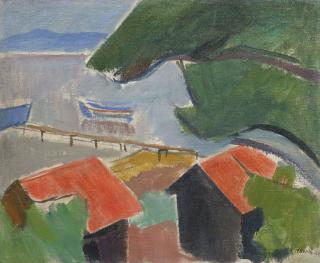 Paul Basilius Barth - Häuser Mit Roten Dächern, 1922