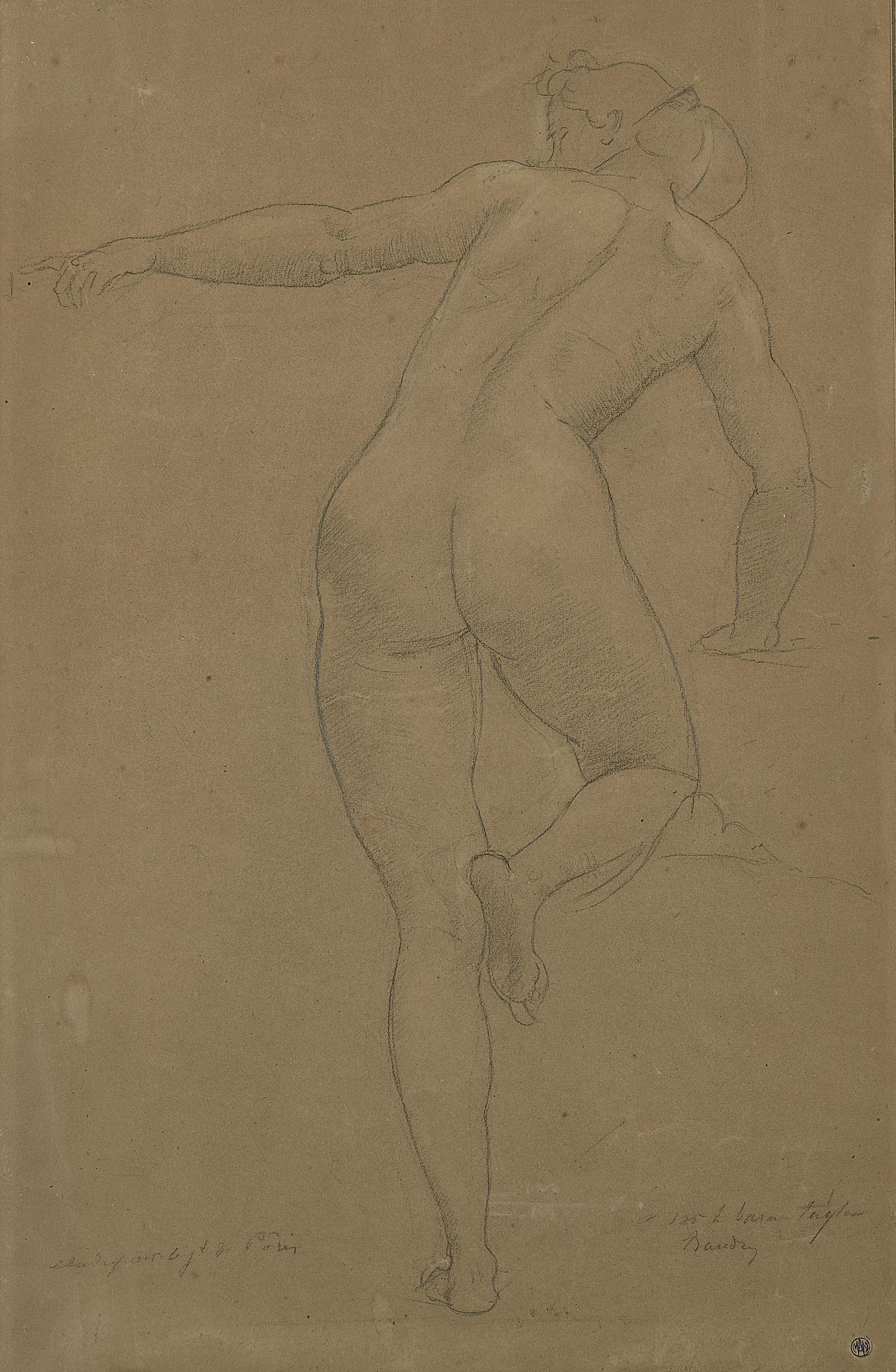 Paul Baudry - Etude de femme nue, vue de dos