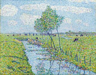 Paul Baum - Junge Baumgruppe an Bachlauf