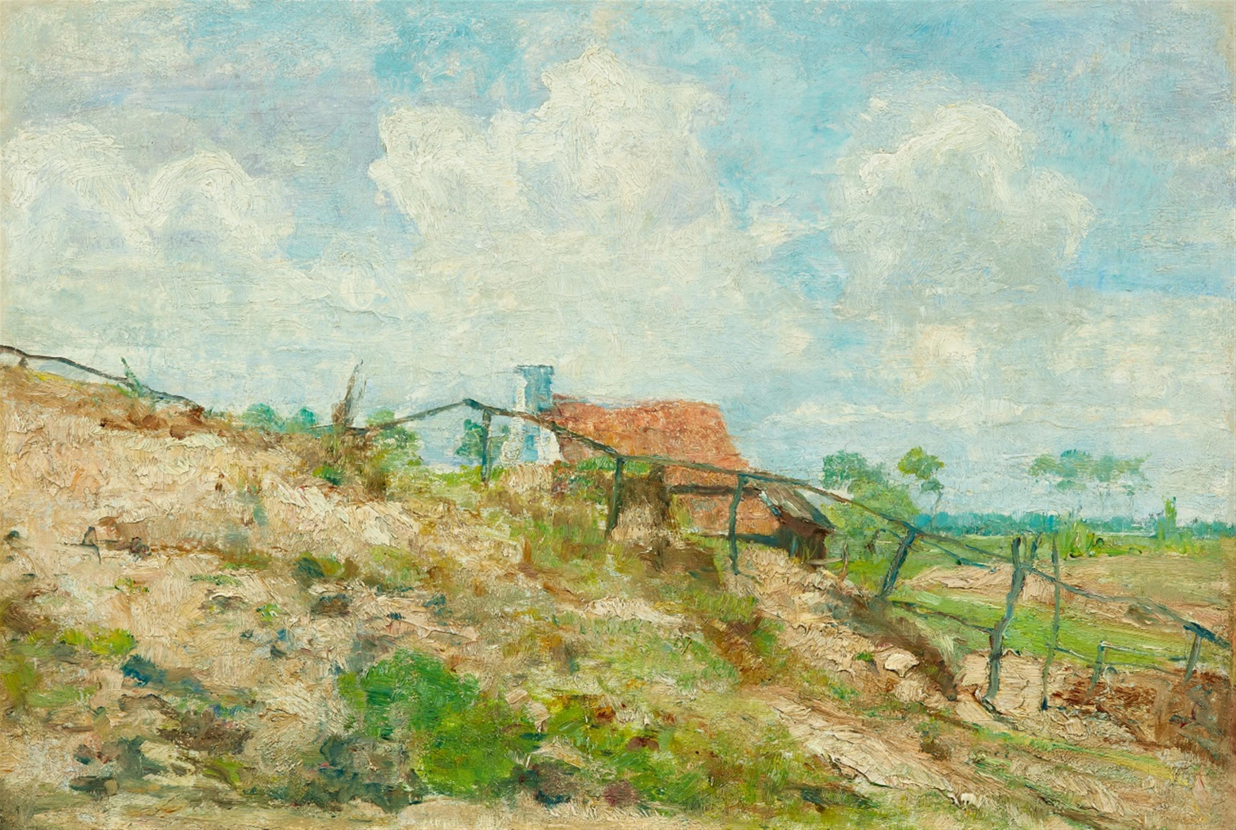 Paul Baum - Sandiger Dünenhang mit Zaun