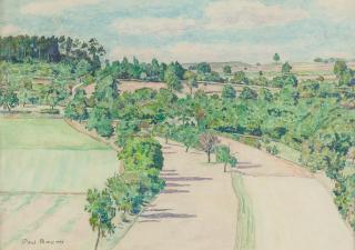 Paul Baum - Sommerlandschaft mit Feldern.