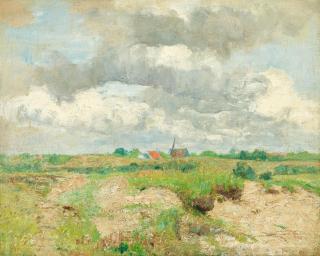 Paul Baum - Sommerwolken über flämischem Haus