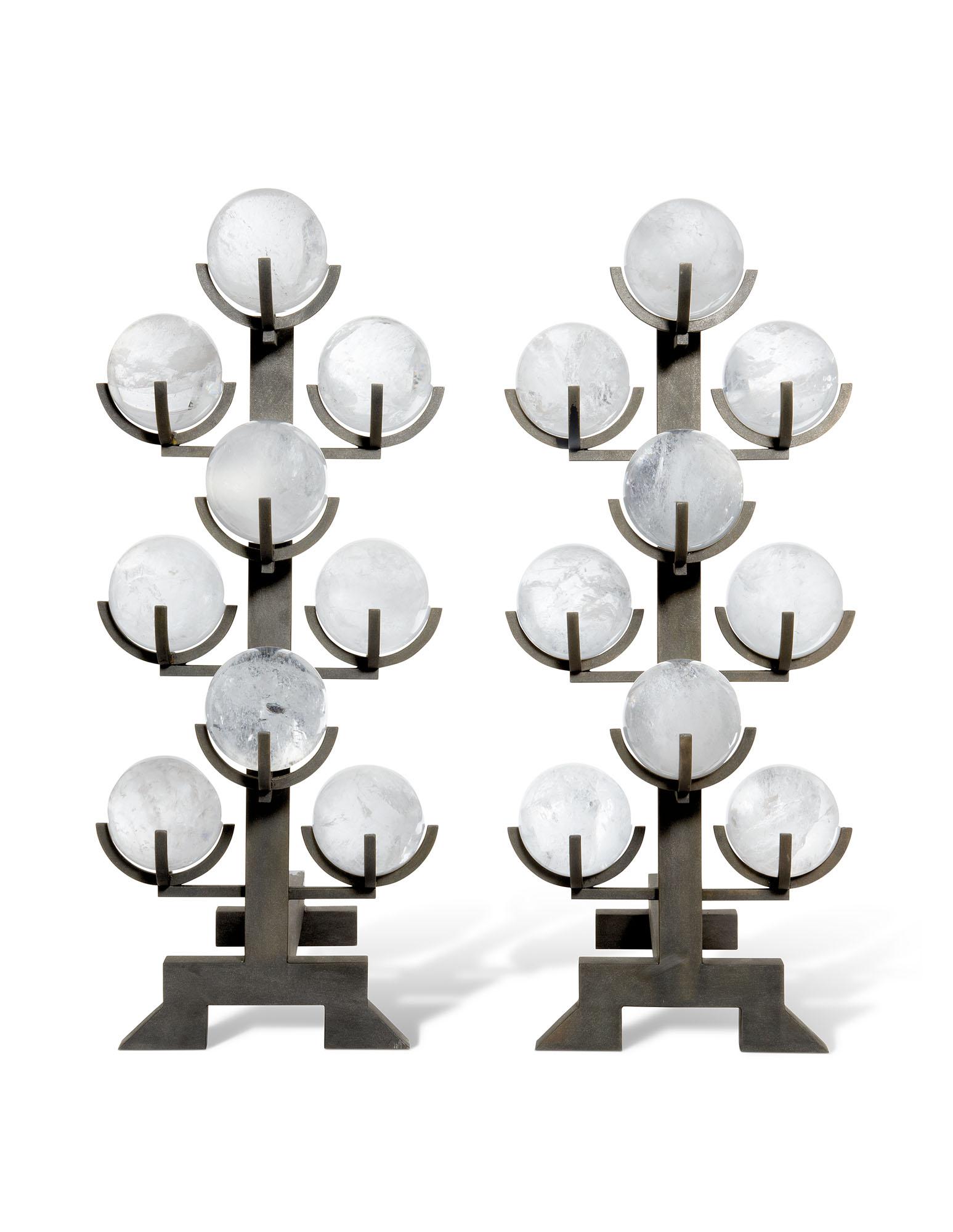 Paul Belvoir - A Pair Of \'Treeform\' Andirons