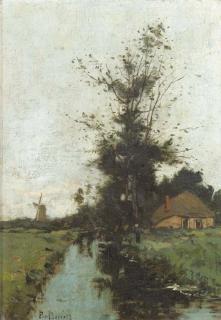 Paul Bodife - A stream in a polder landscape