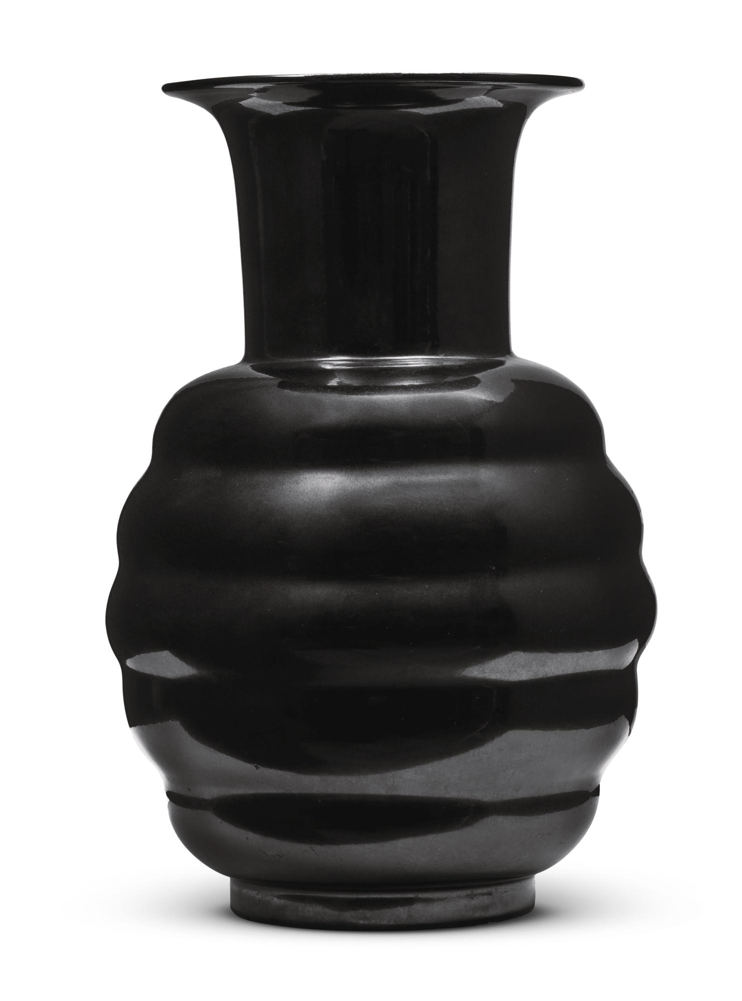 Paul Bonifas - Black Ringed Ceramic Vase