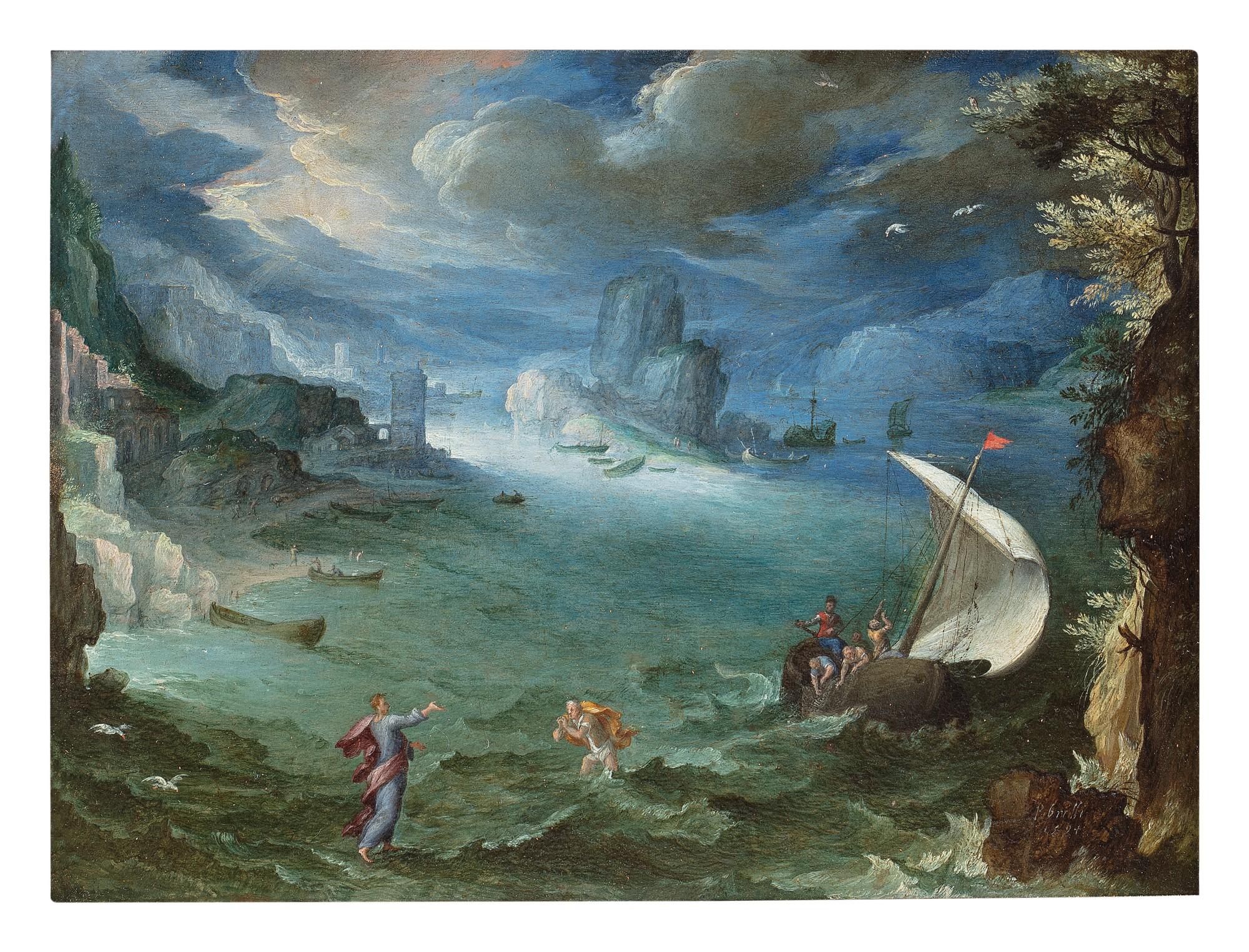 Paul Bril - Coastal Landscape With The Calling Of Saint Peter