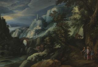 Paul Bril - Le Christ sur le chemin d\'Emmaüs