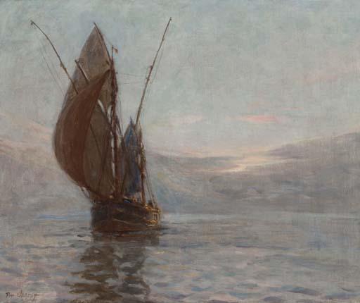 Paul C. F. Jobert - A Sailing Ship at Sea