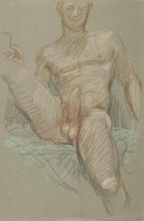 Paul Cadmus - Male Nude, Erect