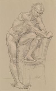 Paul Cadmus - Male Nude #Nm 144 A (Preliminary Study For Nm 144)