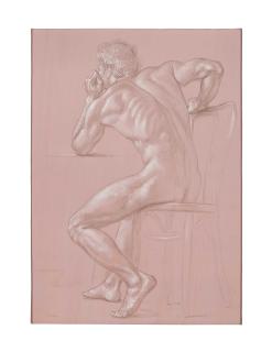 Paul Cadmus - Seated Male Nude