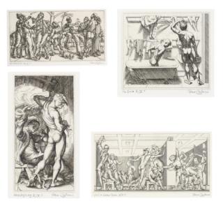 Paul Cadmus - Twelve Etchings, Connecticut, The Print Cabinet, 1979