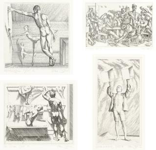 Paul Cadmus - Twelve Etchings, The Print Cabinet, Connecticut, 1979, (J. & M. 77-91)