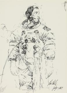 Paul Calle - [Armstrong Suiting Up On Morning Of Apollo 11 Launch], July 16, 1969  
