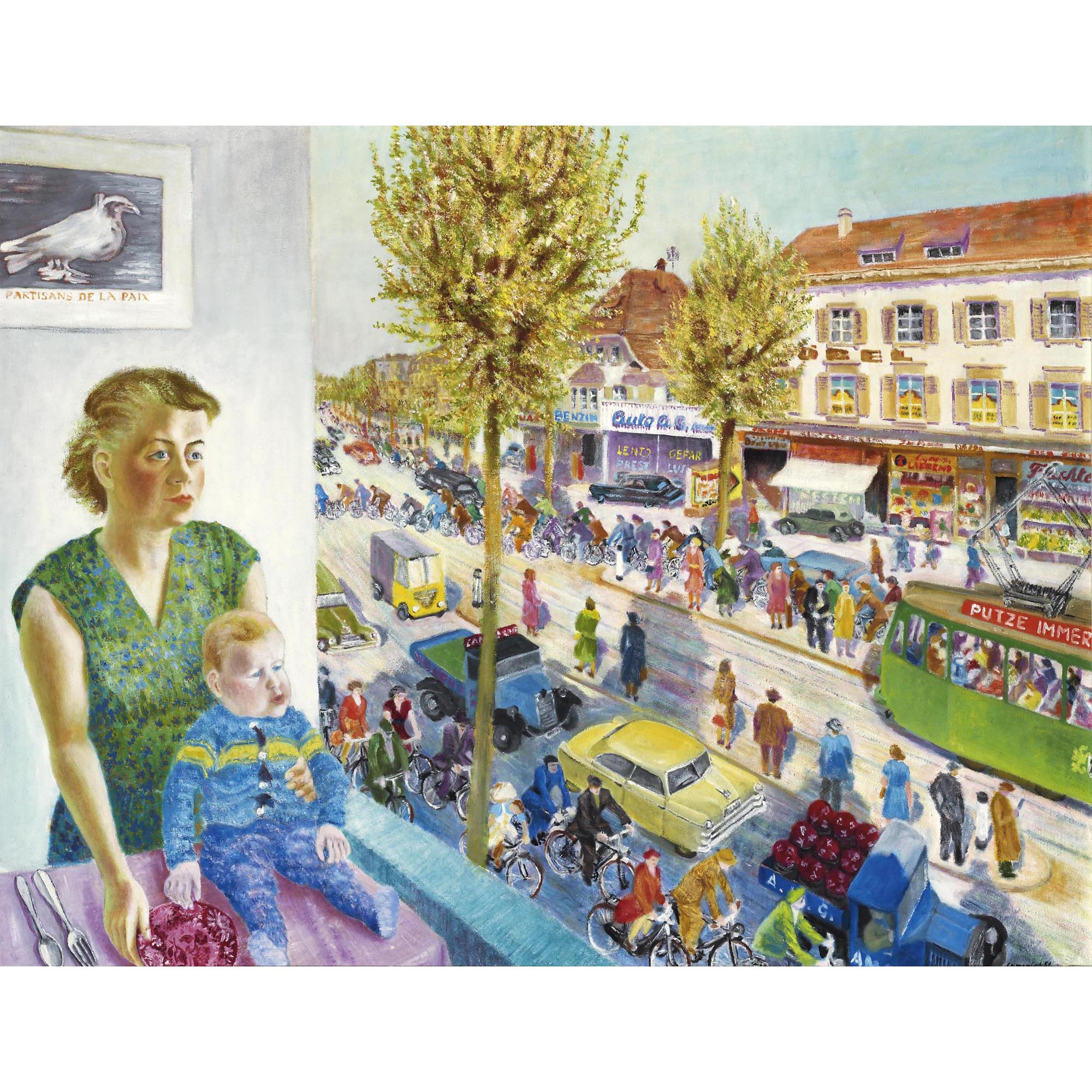 Paul Camenisch - Mittags Zwölf Uhr, Mutter Wartet Auf Vater, 1951 At Noon, Mother Awaiting Father, 1951