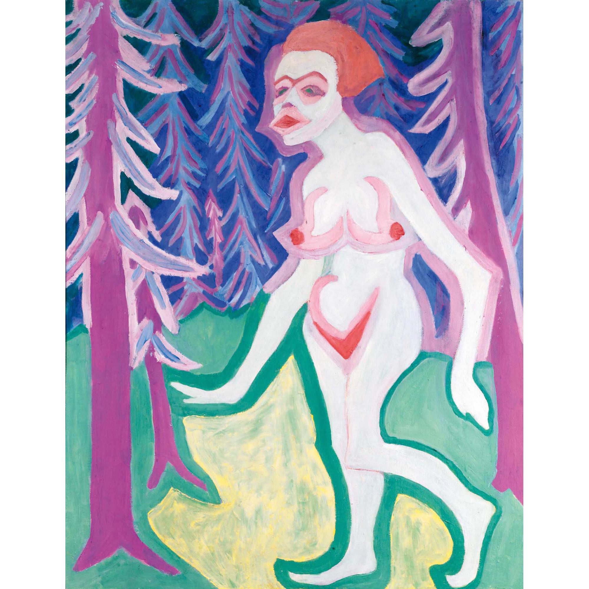 Paul Camenisch - Weiblicher Akt Im Wald - Recto Female Nude In The Woods - Front Am Seeufer, 1933 - Verso At Lake\'S Edge, 1933 - Back