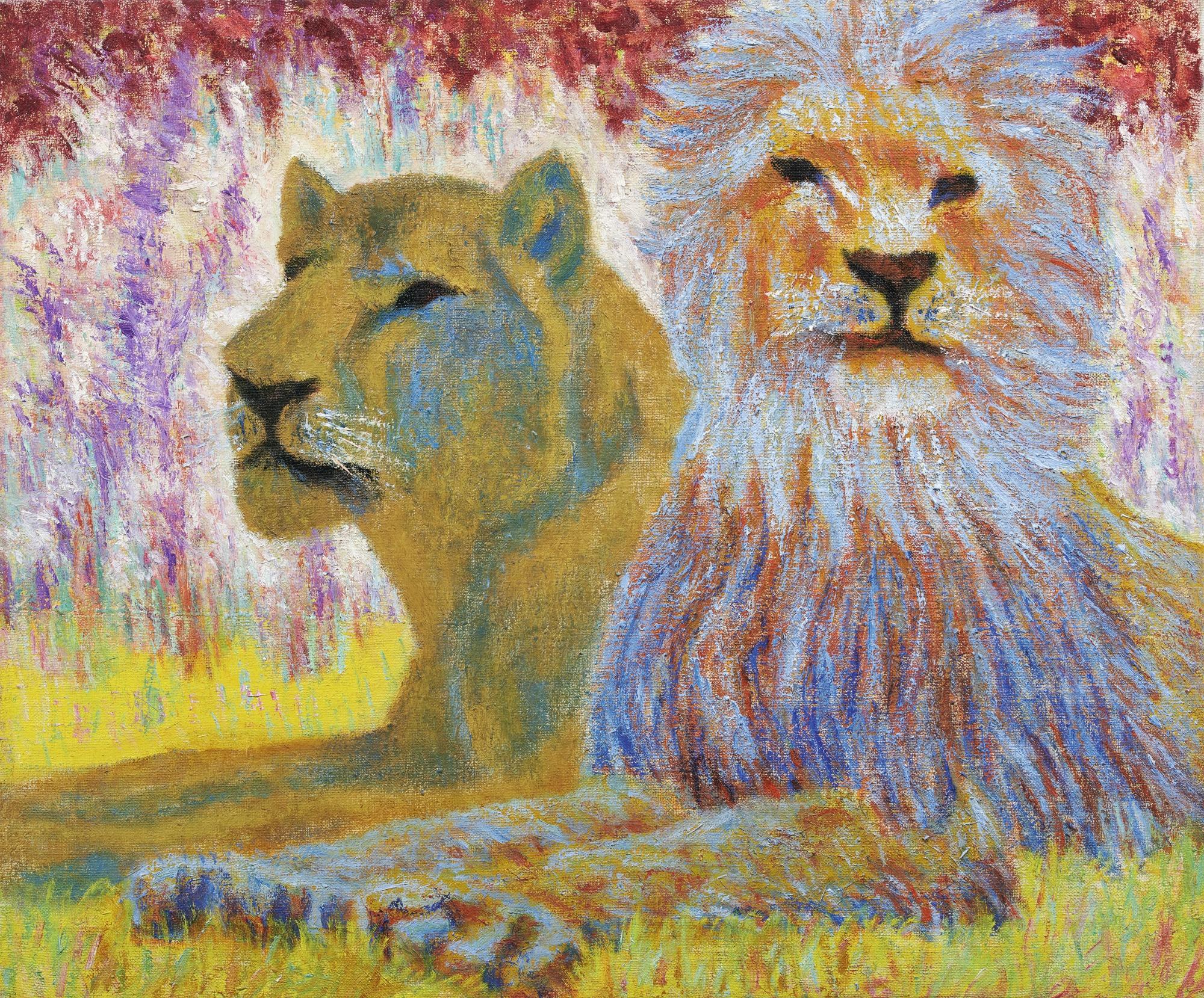 Paul Camenisch - Zwei Löwen