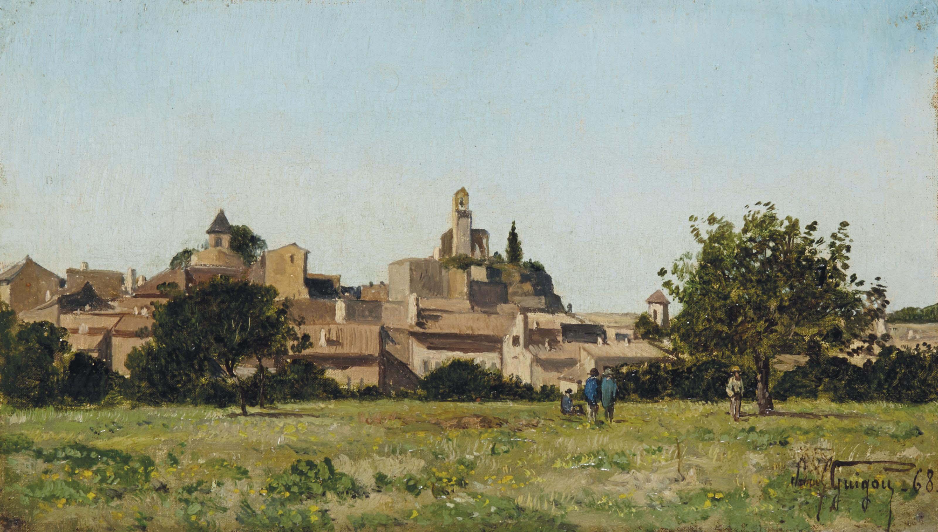 Paul Camille Guigou - Village De Lourmarin Dans Le Vaucluse