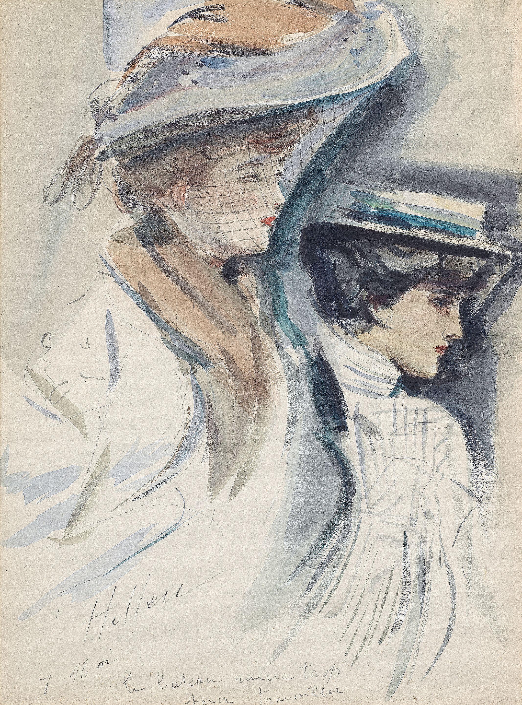 Paul César Helleu - Deux femmes
