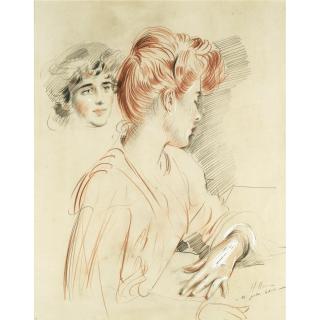 Paul-César Helleu - Deux Femmes