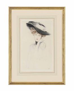 Paul Cesar Helleu - Femme Au Chapeau
