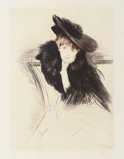 Paul César Helleu - Femme Au Chapeau