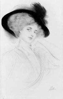 Paul César Helleu - Femme au Chapeau