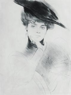 Paul César Helleu - Femme au Chapeau